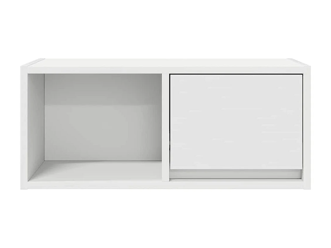 Meuble TV blanc 60x31x25,5 cm bois d'ingénierie