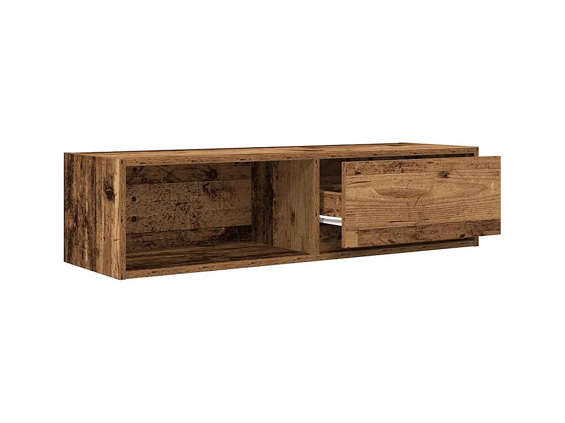 Meubles TV 2 pièces vieux bois 100x31x25,5 cm bois d'ingénierie