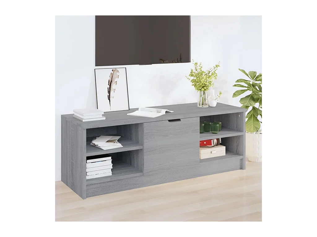 Mueble para TV madera contrachapada gris Sonoma 102x35,5x36,5cm