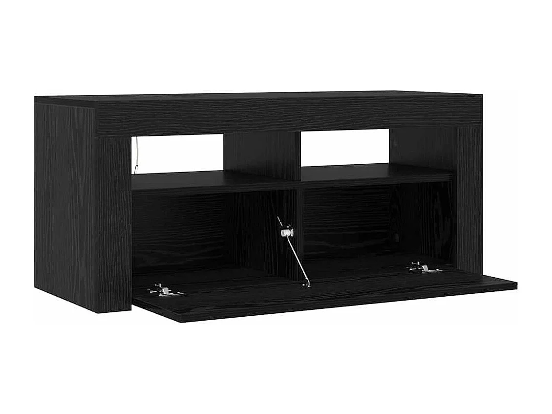 Meuble TV Noir 90 x 35 x 40 cm Bois d'ingénierie