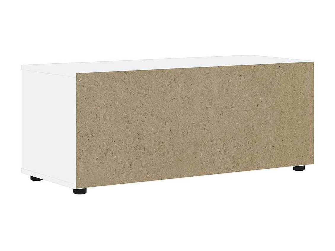 Meuble TV VISNES blanc 100x40x38 cm bois d'ingénierie