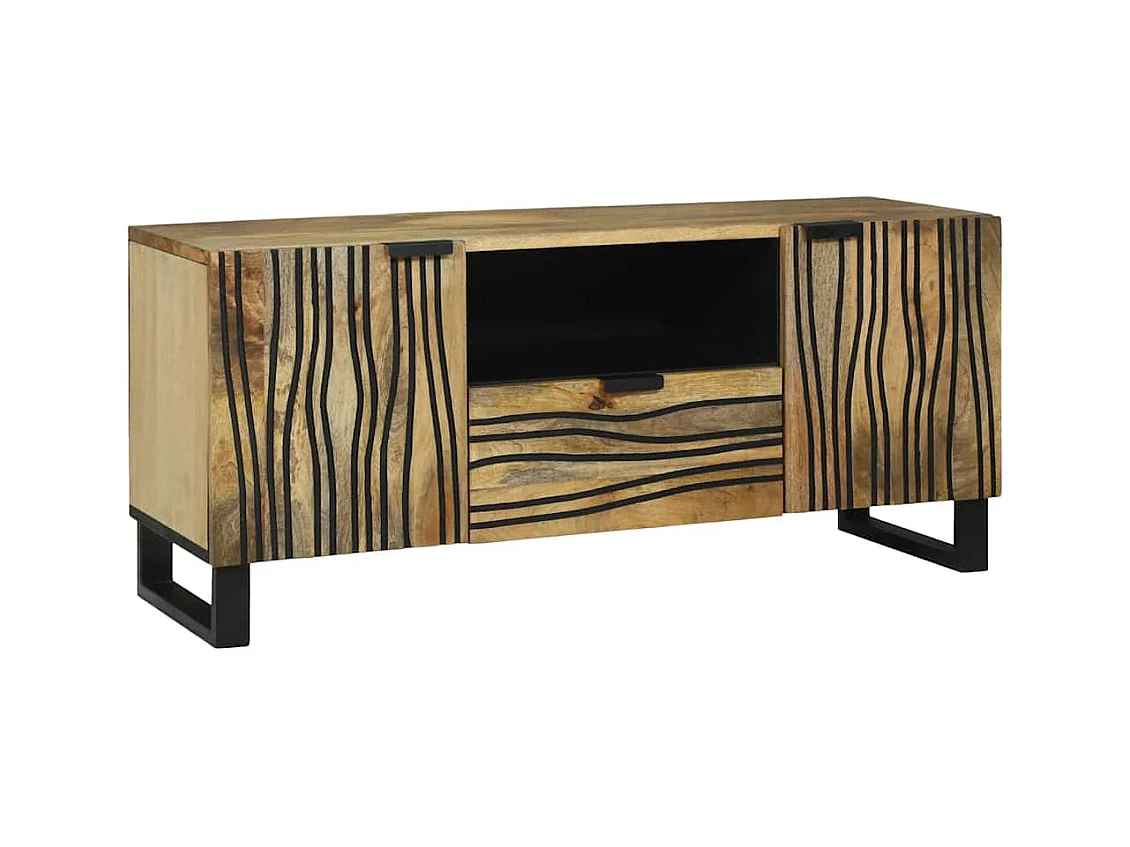 Meuble TV Marron 105 x 33 x 46 cm bois de manguier massif