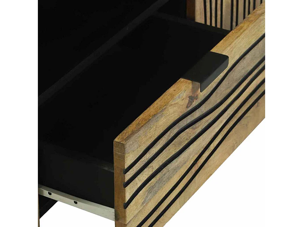 Meuble TV Marron 105 x 33 x 46 cm bois de manguier massif