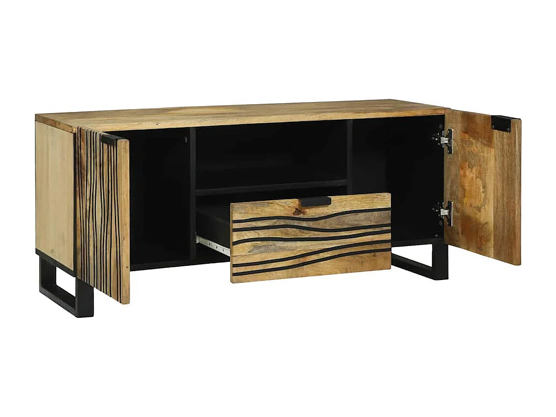 Meuble TV Marron 105 x 33 x 46 cm bois de manguier massif