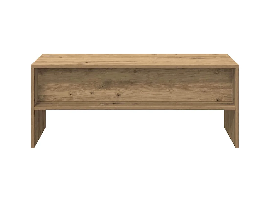 Meuble TV chêne artisanal 100x40x40 cm bois d'ingénierie