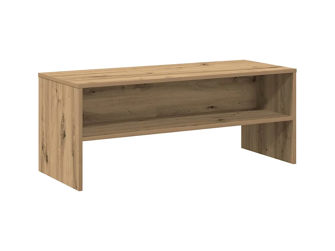 Meuble TV chêne artisanal 100x40x40 cm bois d'ingénierie