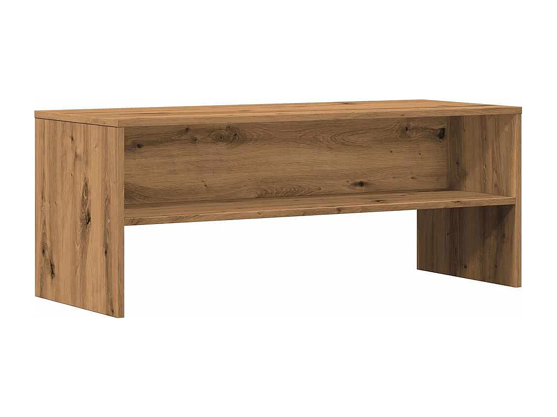 Meuble TV chêne artisanal 100x40x40 cm bois d'ingénierie