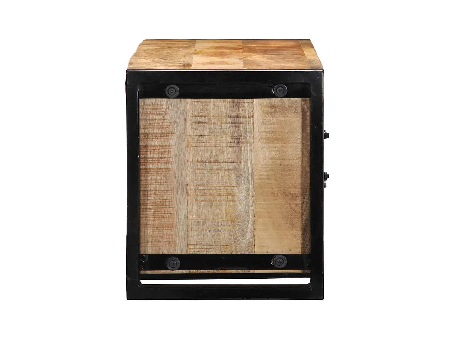 Meuble TV 100x30x35 cm bois massif de manguier brut