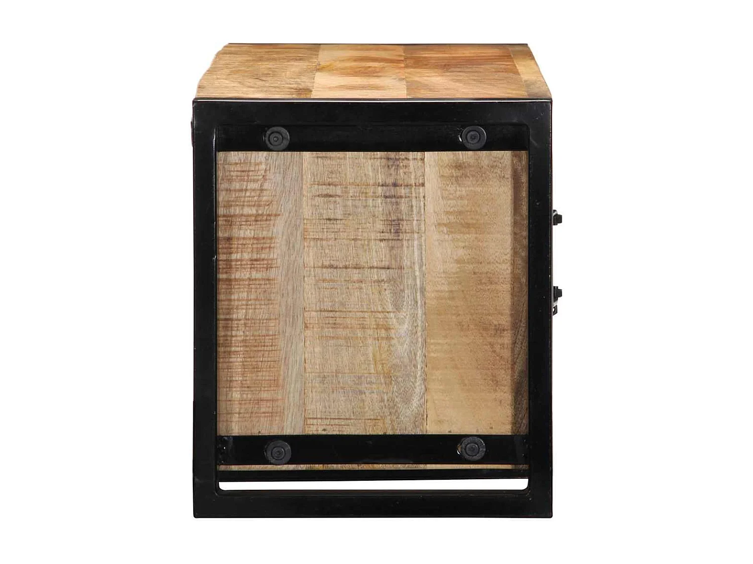 Meuble TV 100x30x35 cm bois massif de manguier brut