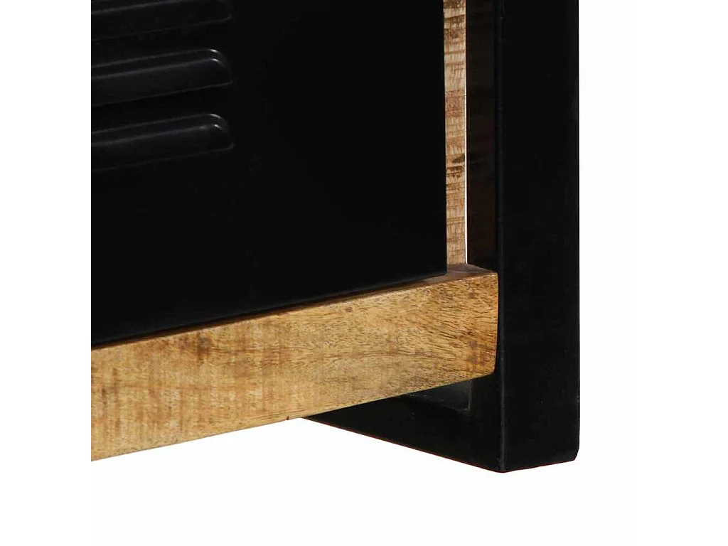 Meuble TV 100x30x35 cm bois massif de manguier brut