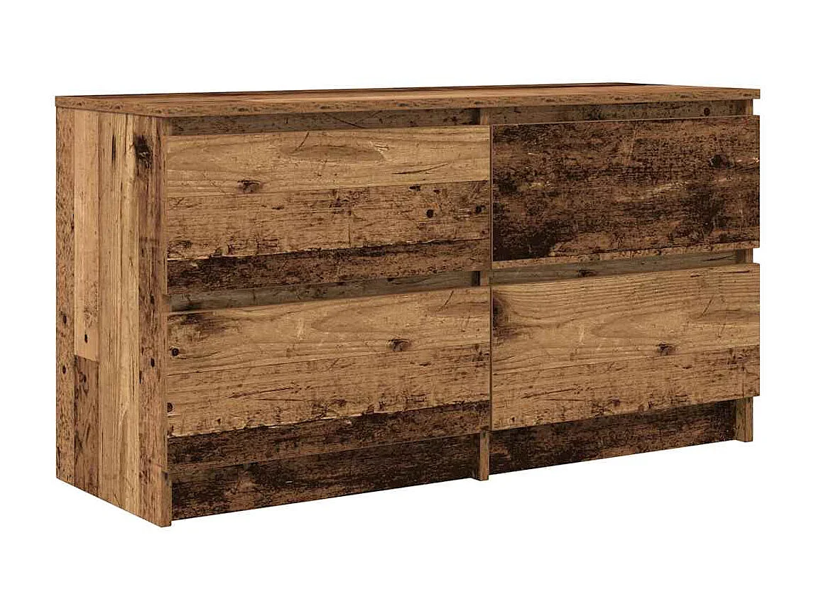 Meuble TV vieux bois 100x35x54 cm bois d'ingénierie