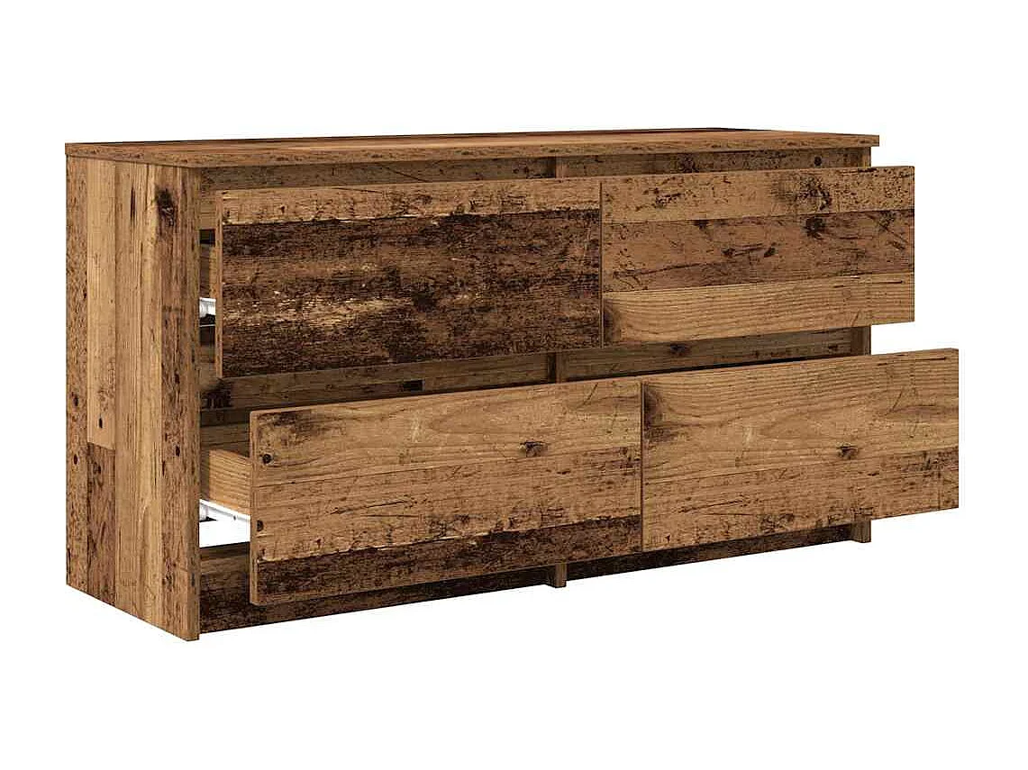Meuble TV vieux bois 100x35x54 cm bois d'ingénierie