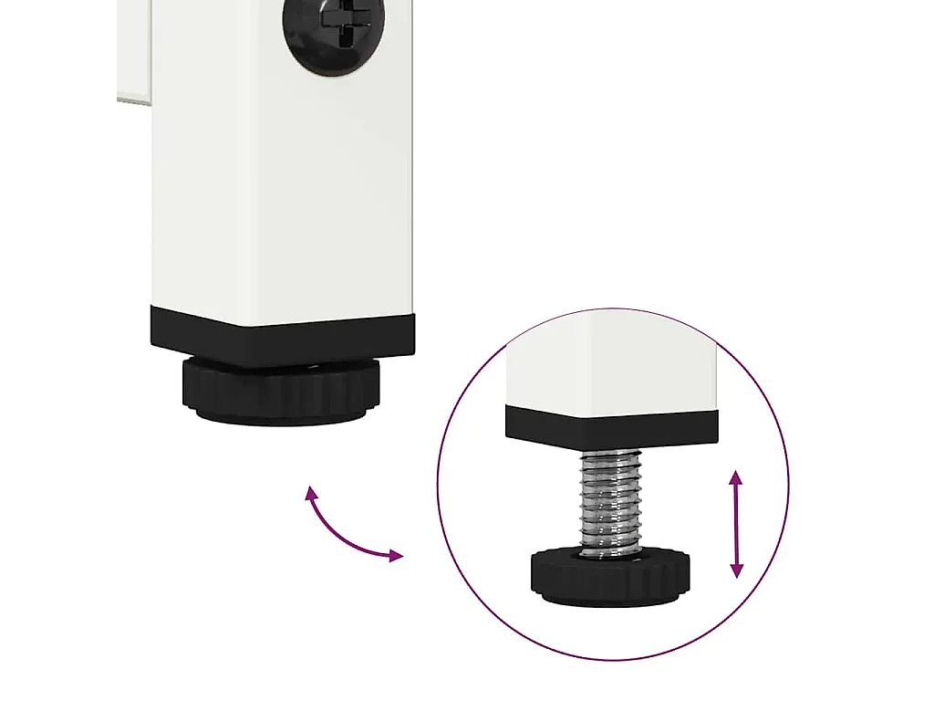 Mueble para TV de acero blanco 68x39x60,5 cm