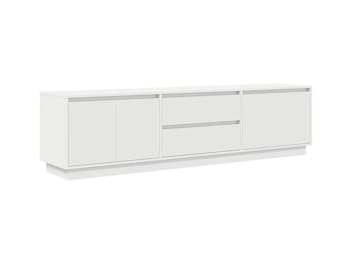 Meuble TV avec lumières LED blanc 193,5x41x50 cm