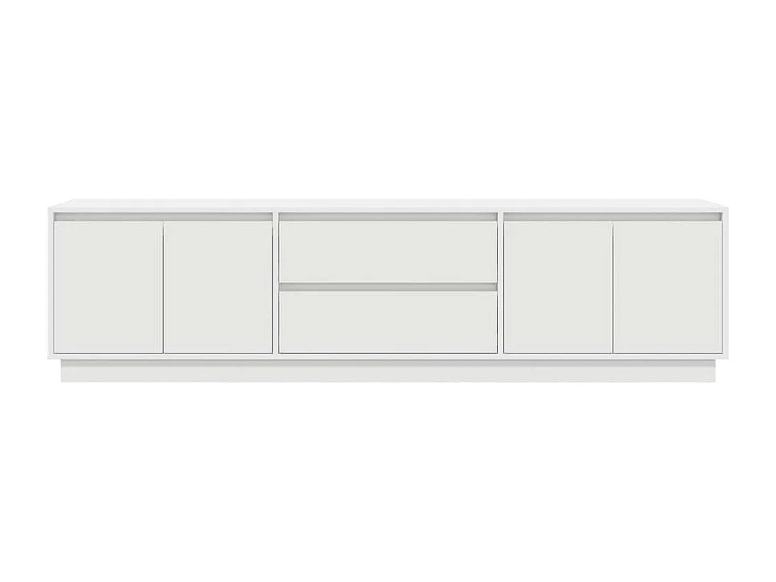 Meuble TV avec lumières LED blanc 193,5x41x50 cm