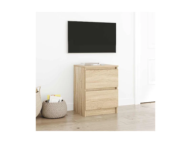 Meuble TV chêne sonoma 40x35x54 cm bois d'ingénierie