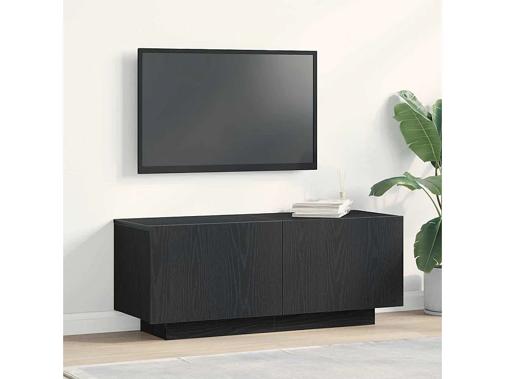 Gabinete para TV Preto 100 x 35 x 40 cm Madeira processada