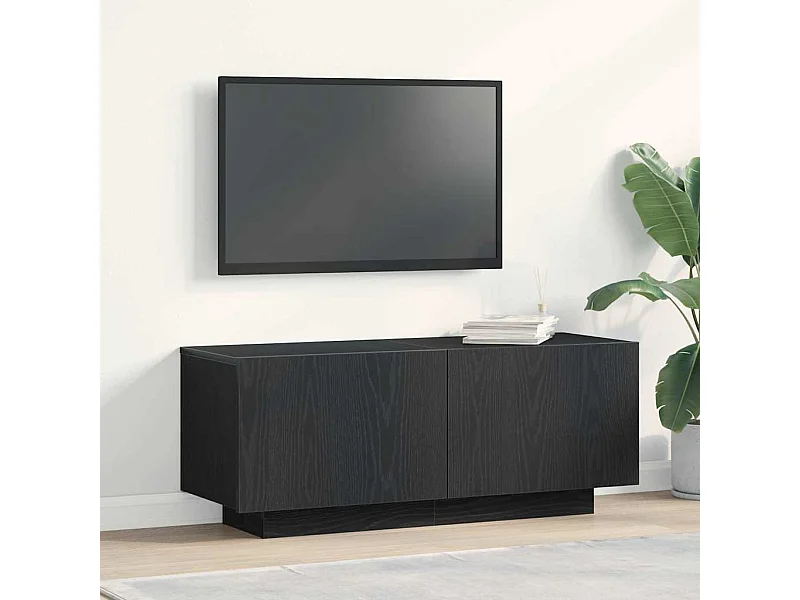 Gabinete para TV Preto 100 x 35 x 40 cm Madeira processada