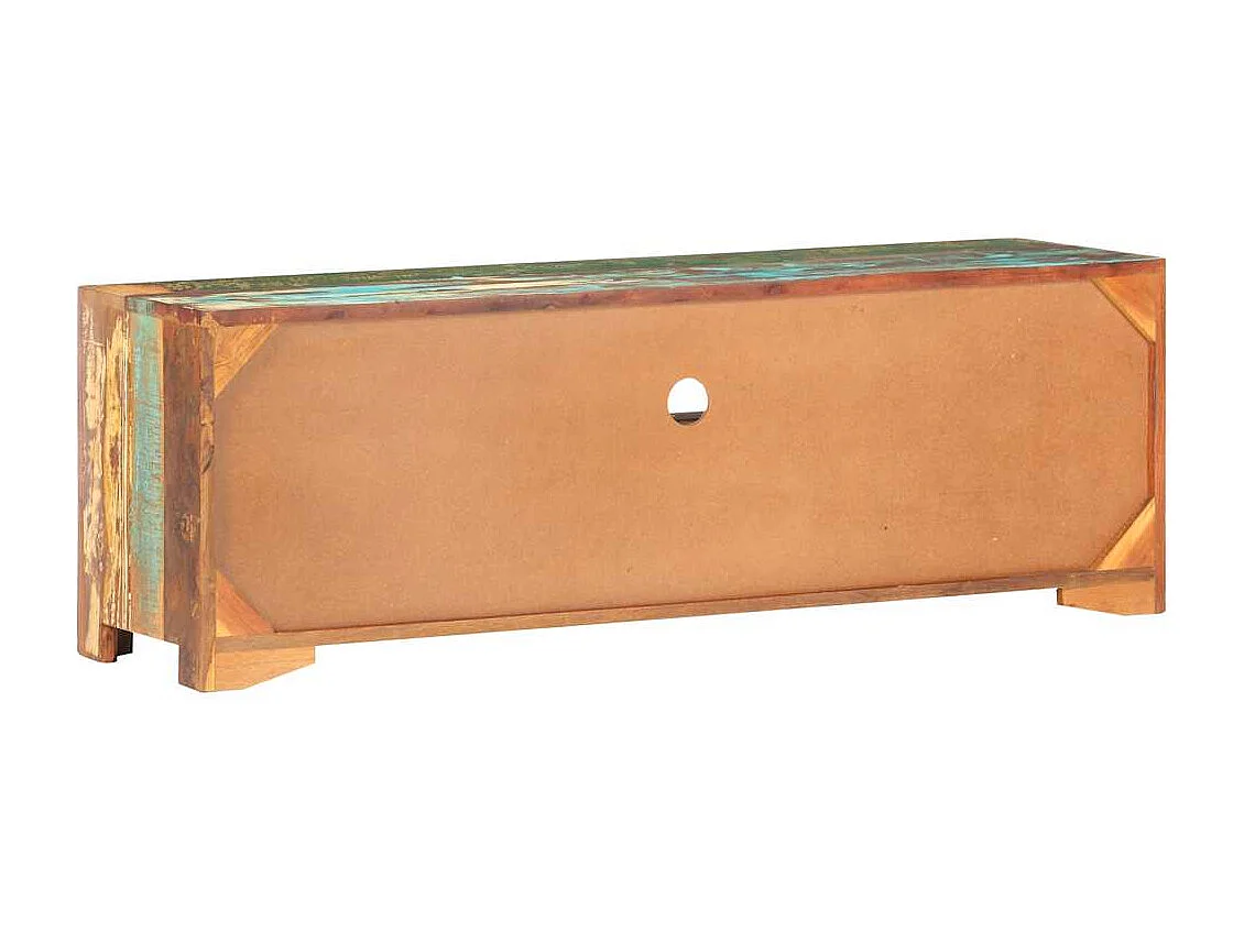 Meuble TV 119x30x41 cm bois de récupération massif
