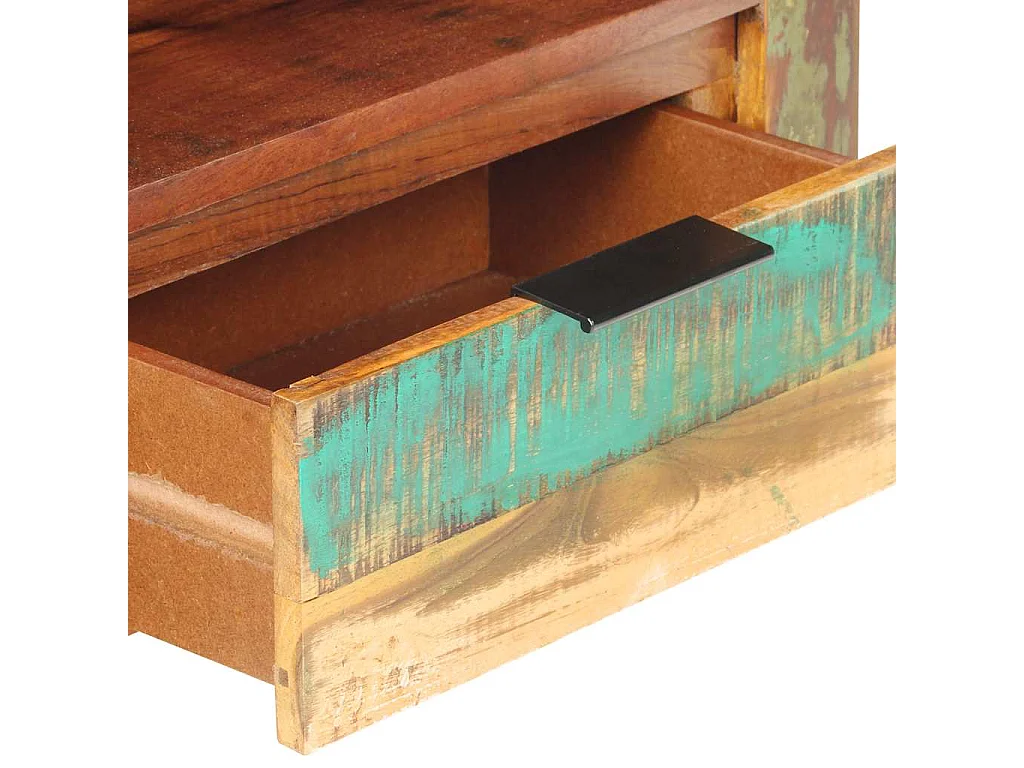 Meuble TV 119x30x41 cm bois de récupération massif