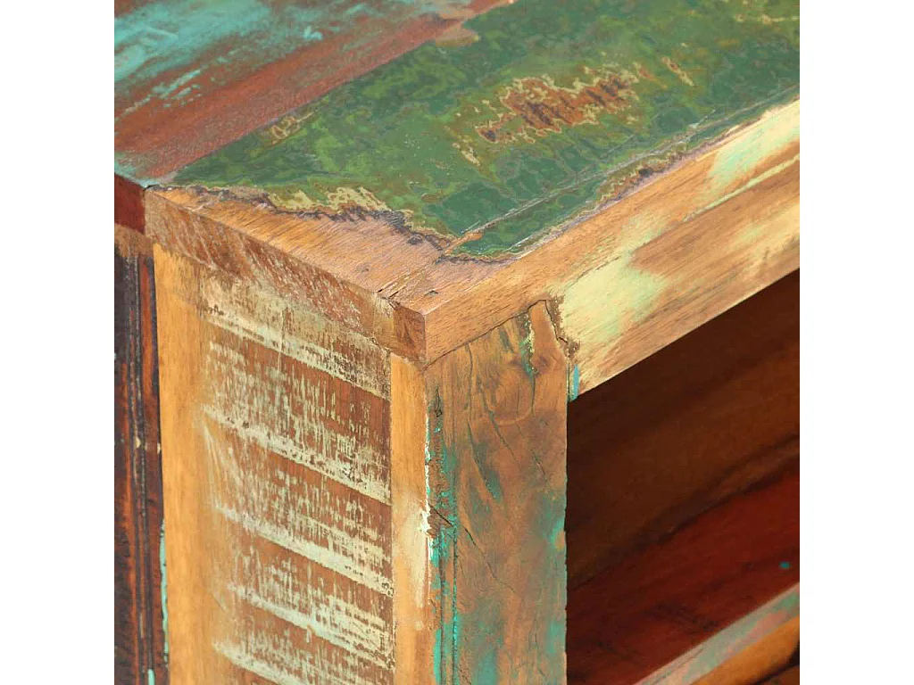 Meuble TV 119x30x41 cm bois de récupération massif