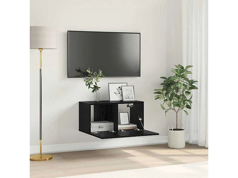 Gabinete de TV Negro 60 x 30 x 30 cm Madera contrachapada