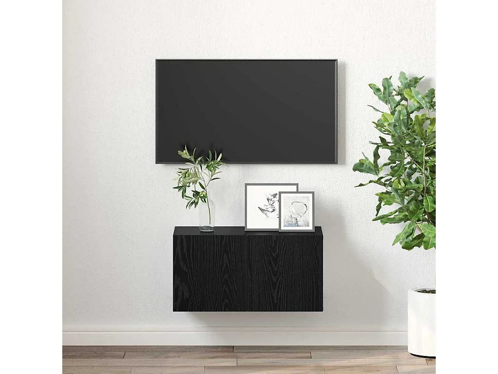 Meuble TV Noir 60 x 30 x 30 cm Bois d'ingénierie