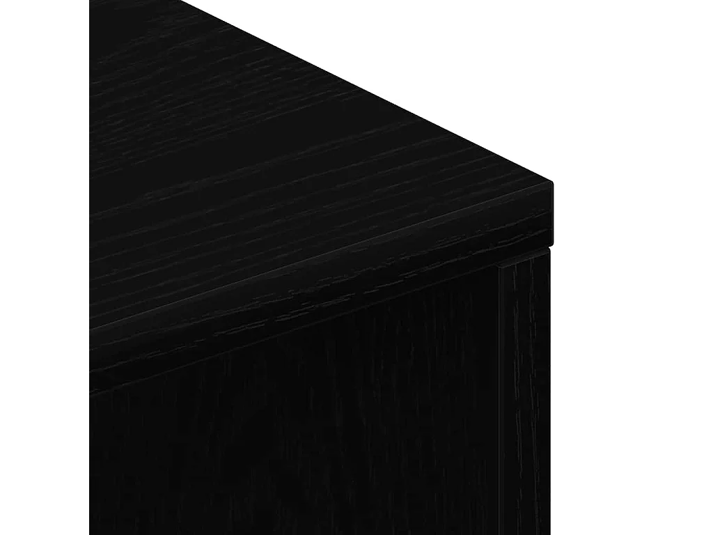 Meuble TV chêne noir 100x40x40 cm bois d'ingénierie