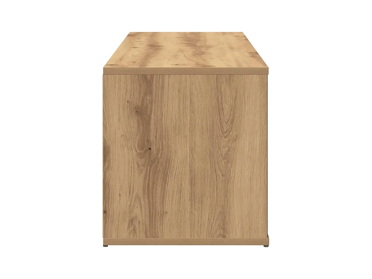 Meuble TV chêne artisanal 120x34x37 cm bois d'ingénierie