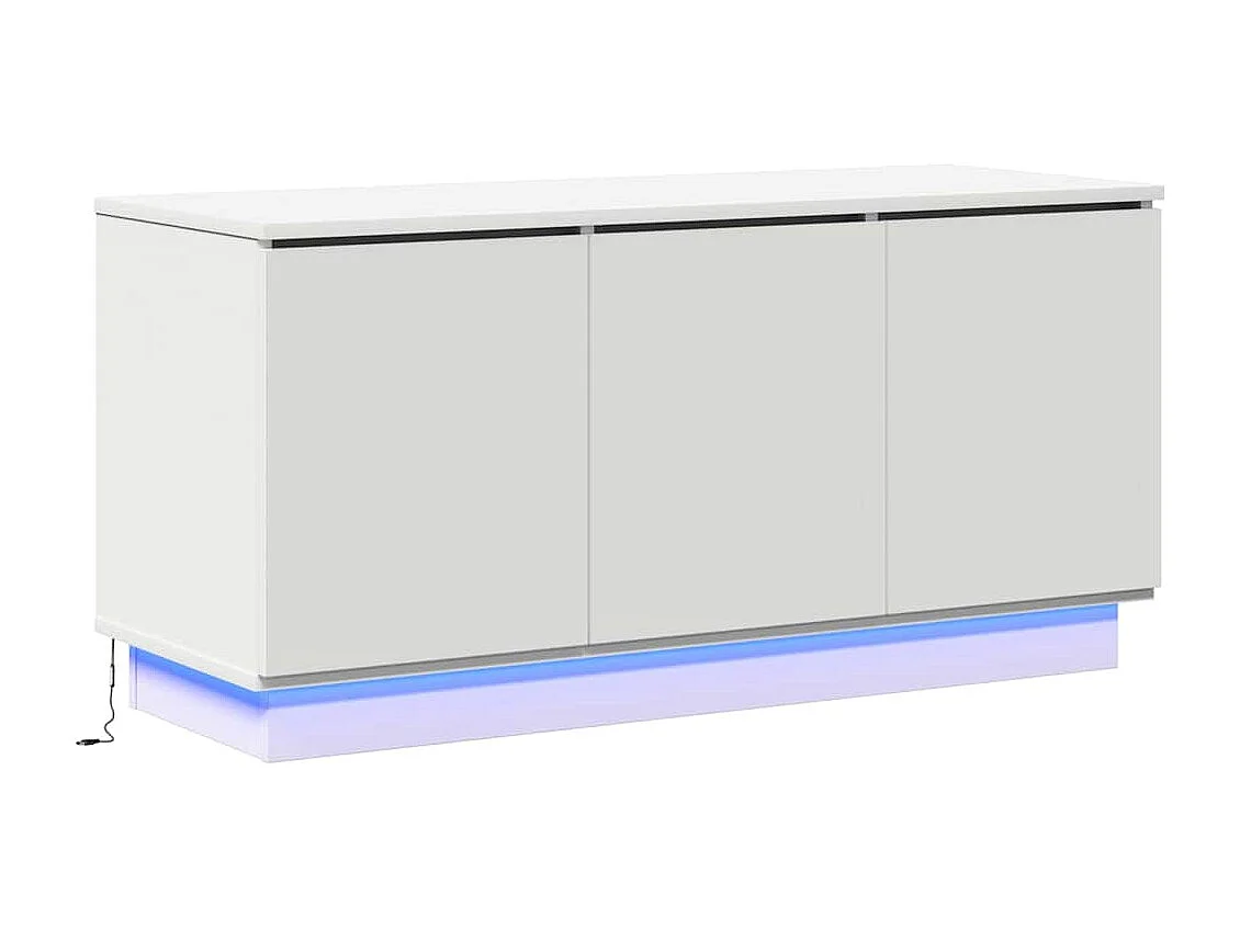 Meuble TV avec LED Blanc 100 x 38 x 49 cm Bois d'ingénierie