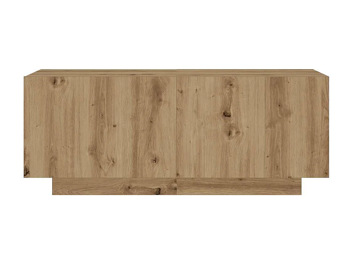 Meuble TV avec lumières LED chêne artisanal bois d'ingénierie