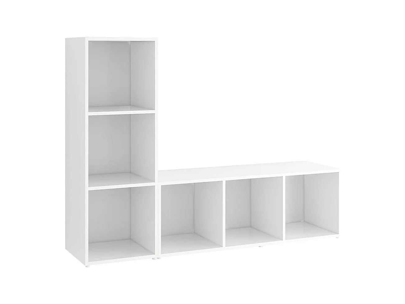 Móveis de TV 2 peças 107x35x37 cm contraplacado branco