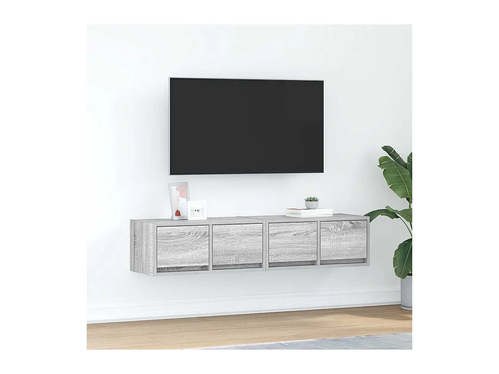 Muebles de TV 2 uds madera ingeniería gris Sonoma 60x31x25,5 cm
