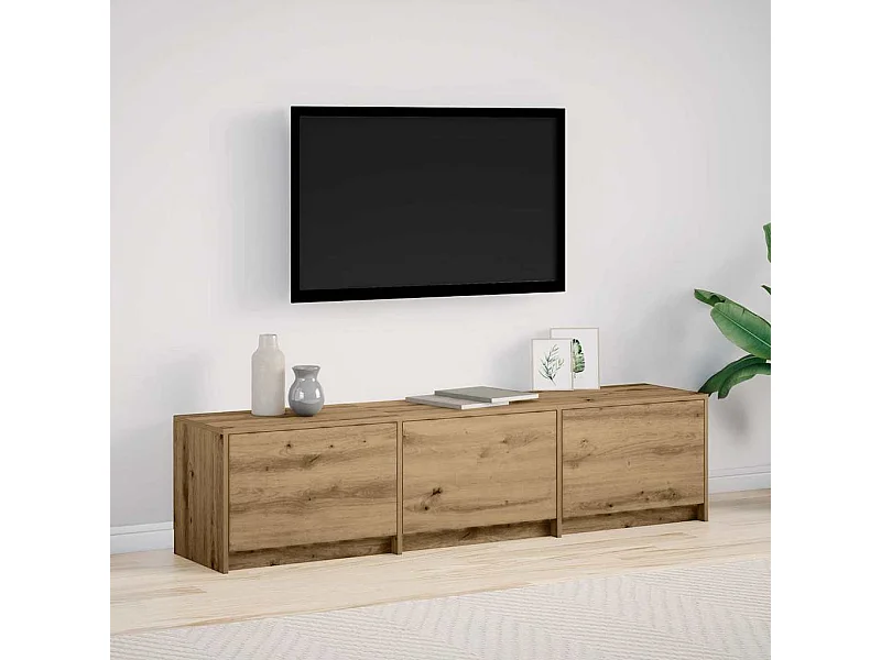 Armário de TV com gaveta Carvalho Artesanal 162.5 x 34 x 40 cm