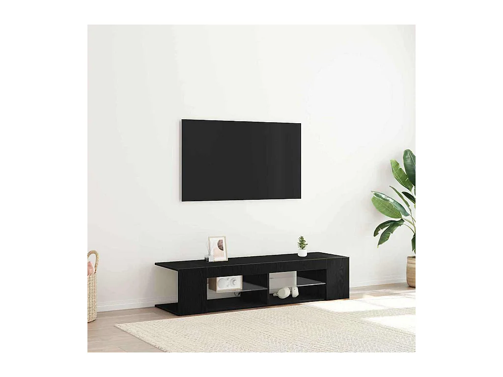 Meuble TV Noir 135 x 39 x 30 cm Bois d'ingénierie