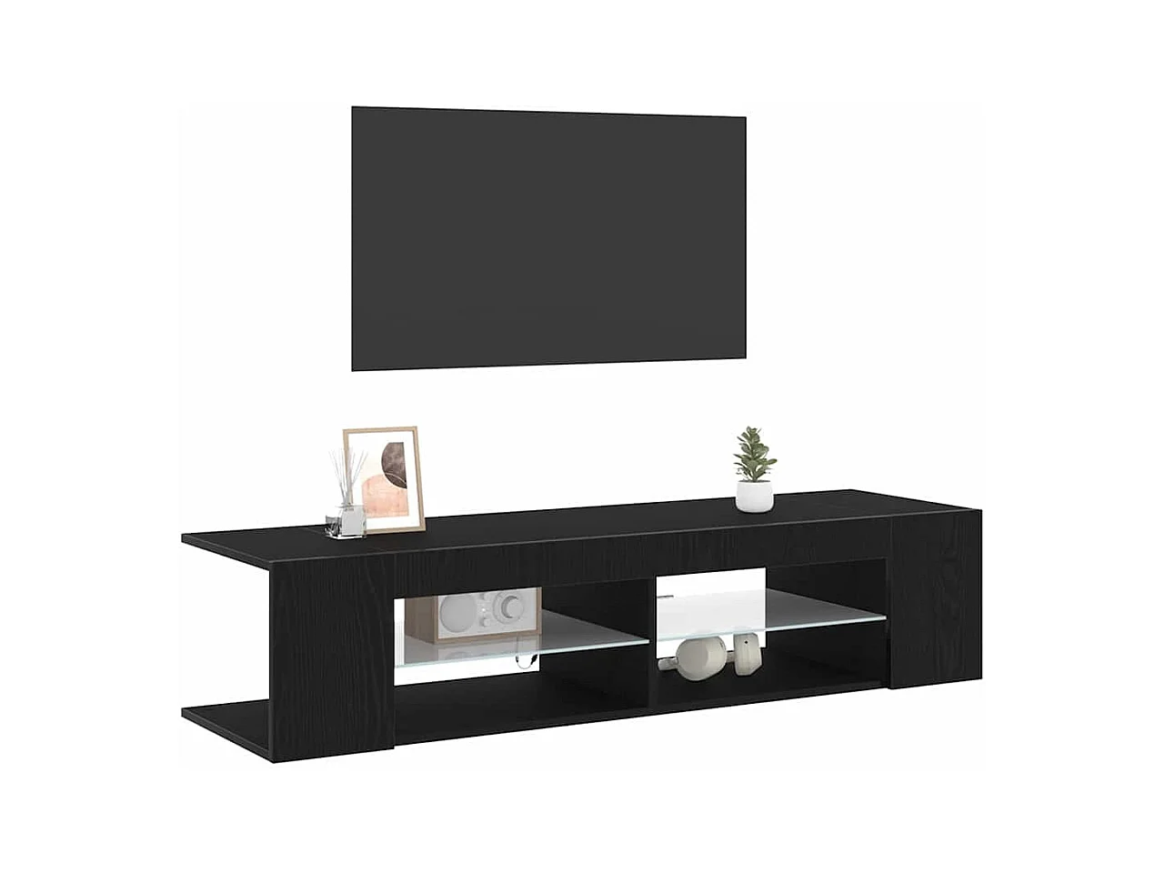 Meuble TV Noir 135 x 39 x 30 cm Bois d'ingénierie