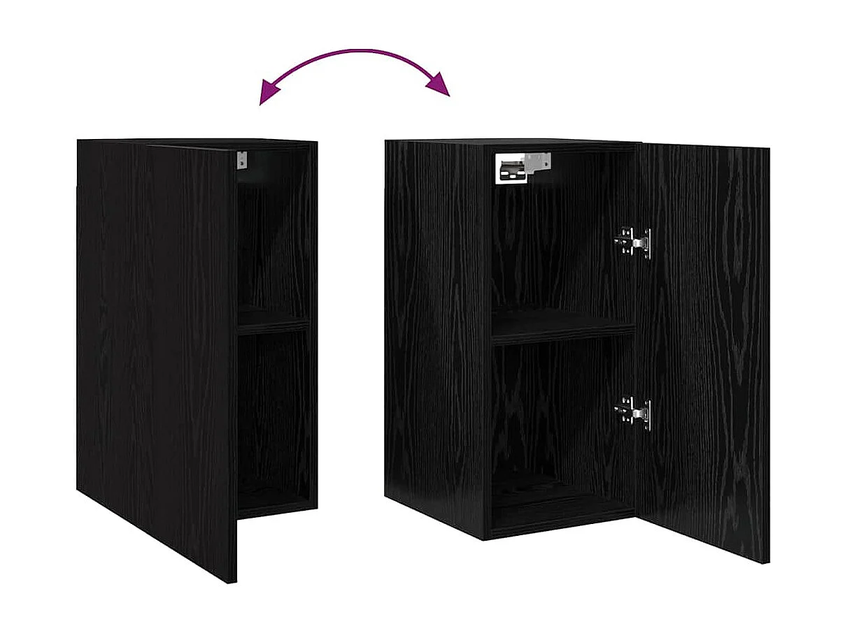 Set de Meubles TV 4 pièces Chêne noir 30.5 x 30 x 60 cm