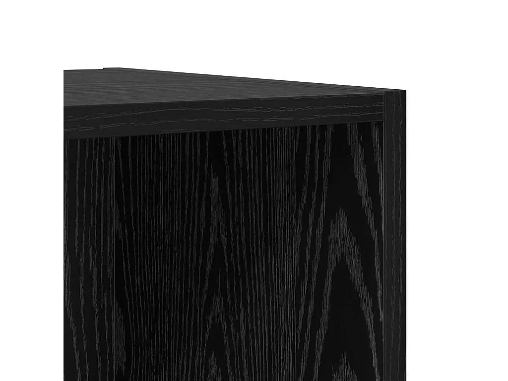 Meuble TV 4 pièces Noir 37 x 37 x 142.5 cm Bois d'ingénierie