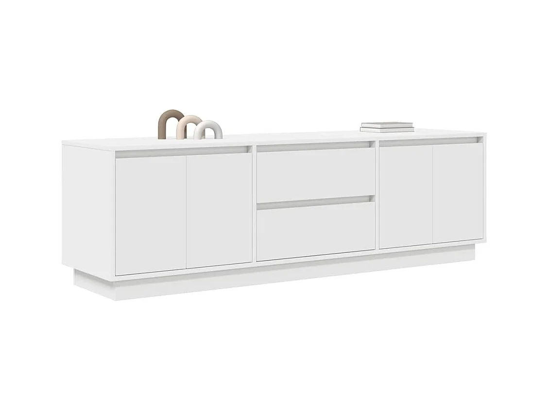 Mueble de TV con luces LED blanco 160,5x41x50 cm