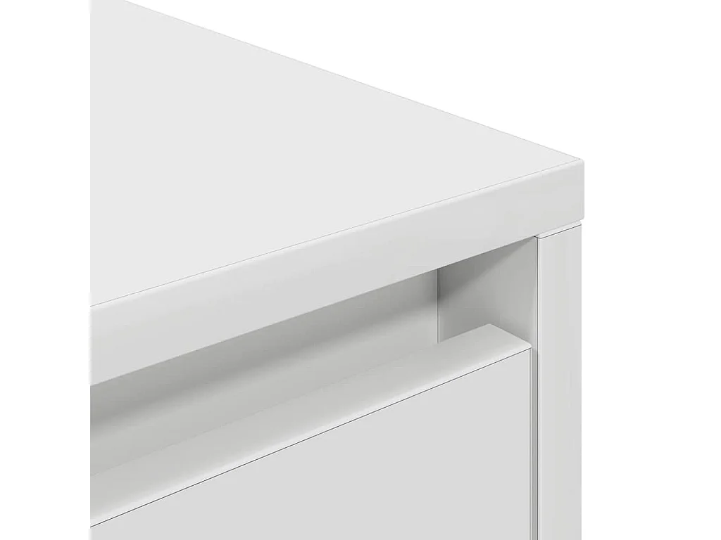 Meuble TV avec lumières LED blanc 160,5x41x50 cm