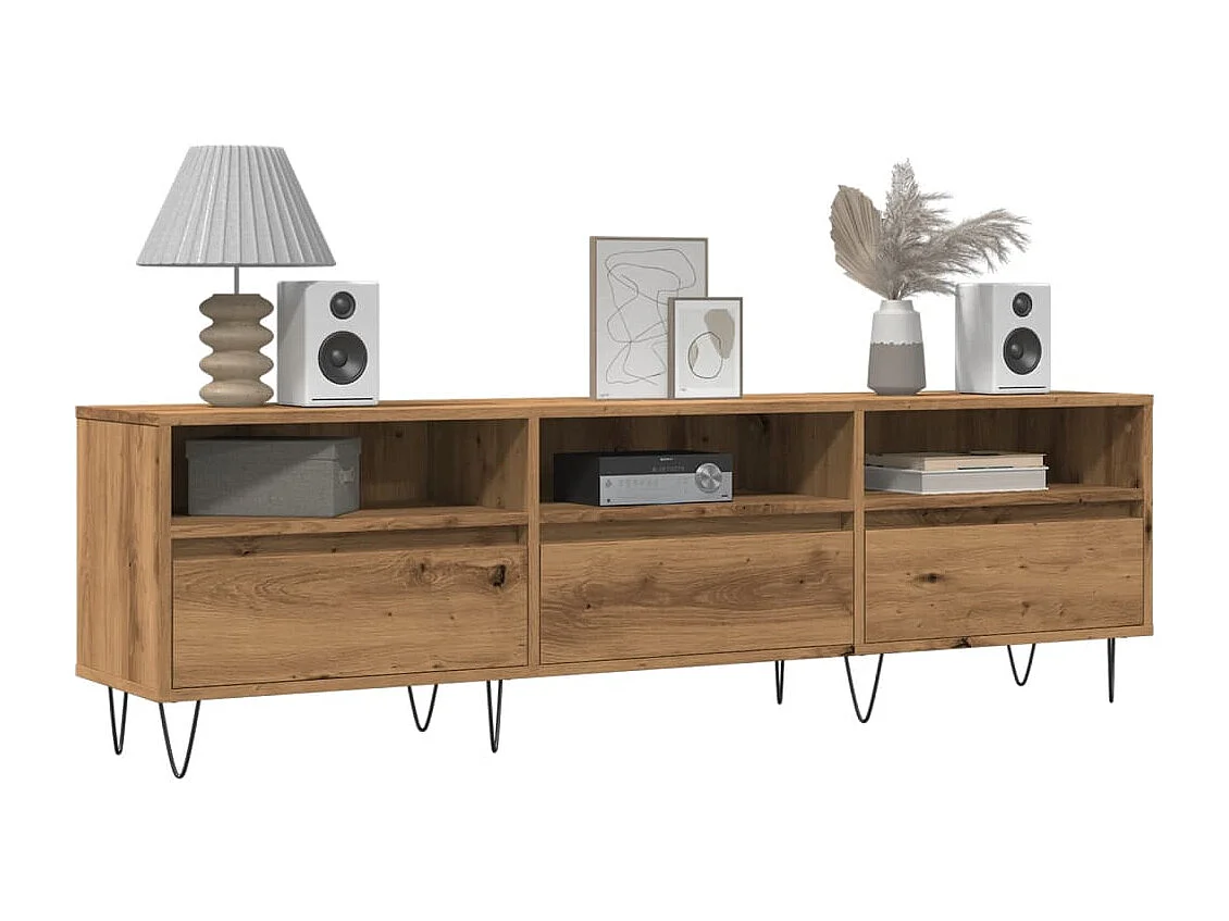 Meuble TV vieux bois 150x30x44,5 cm bois d'ingénierie