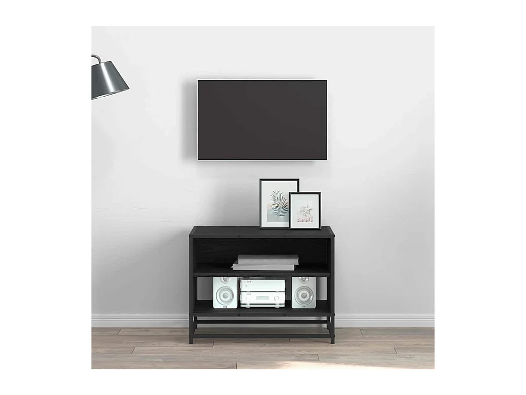 Meuble TV Chêne noir 61 x 40 x 46 cm Bois d'ingénierie