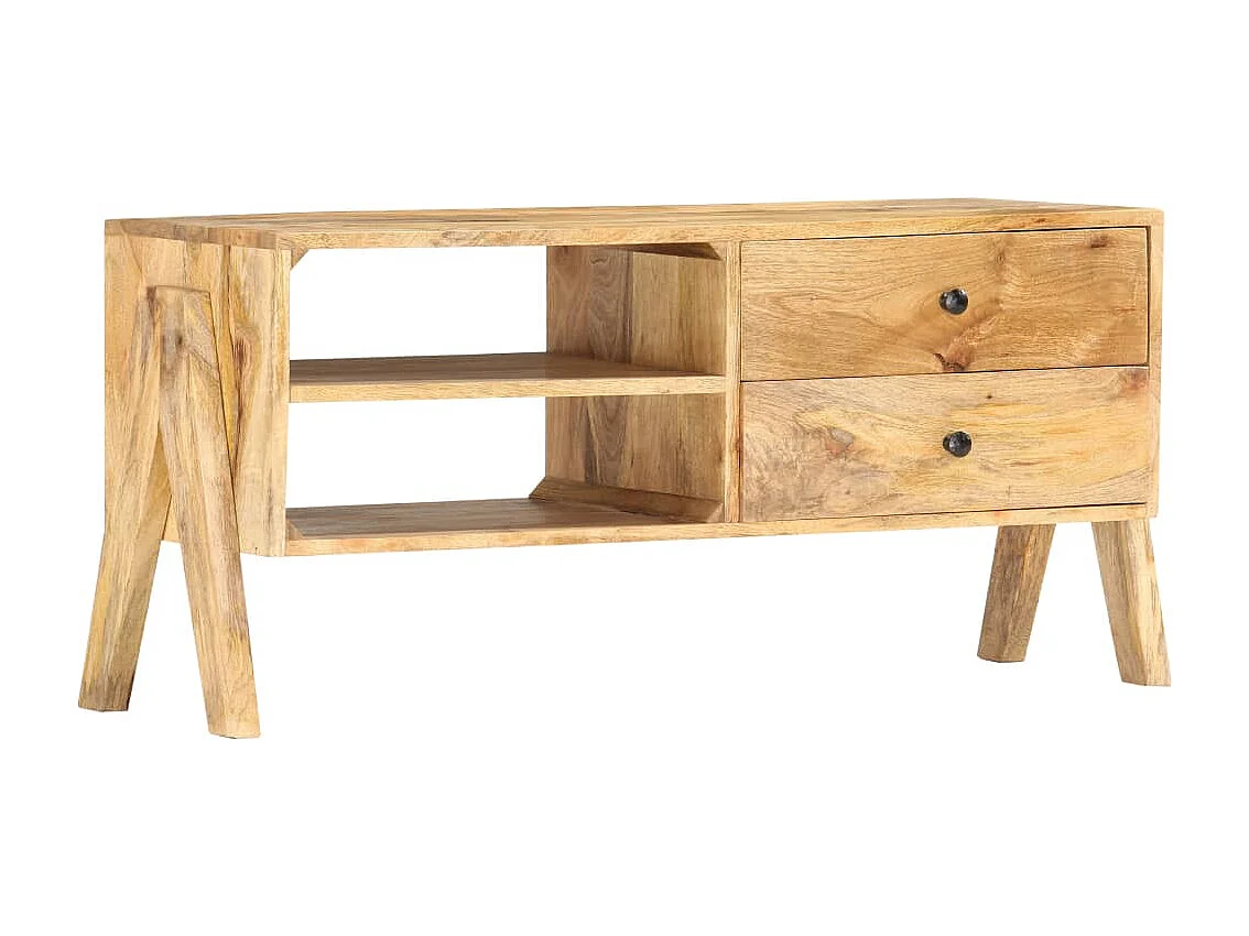 Meuble TV 97 x 35 x 47 cm Bois de manguier massif