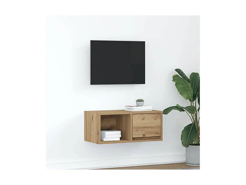 Móvel TV 60x31x25,5 cm derivados de madeira carvalho artisiano