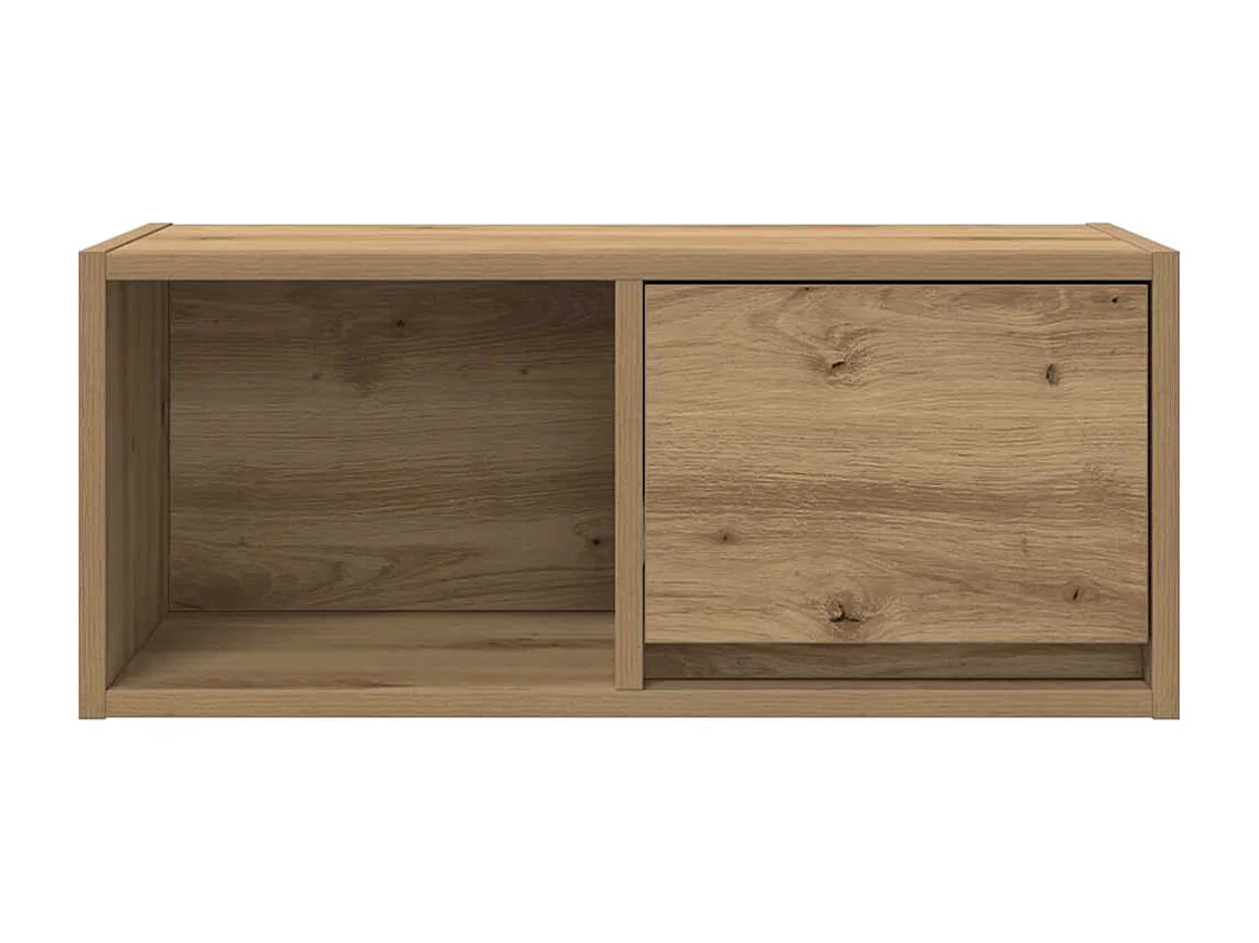 Meuble TV chêne artisanal 60x31x25,5 cm bois d'ingénierie