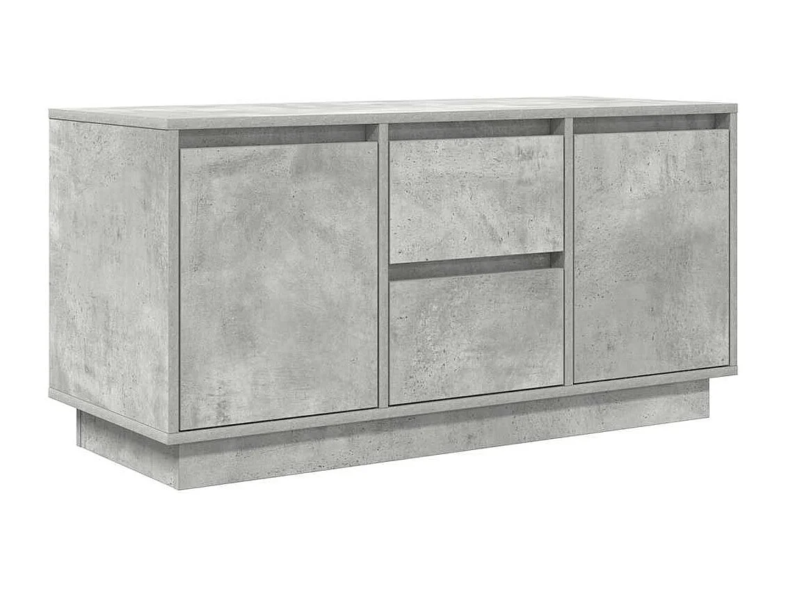 Meuble TV avec lumières LED gris béton 100x41x50 cm