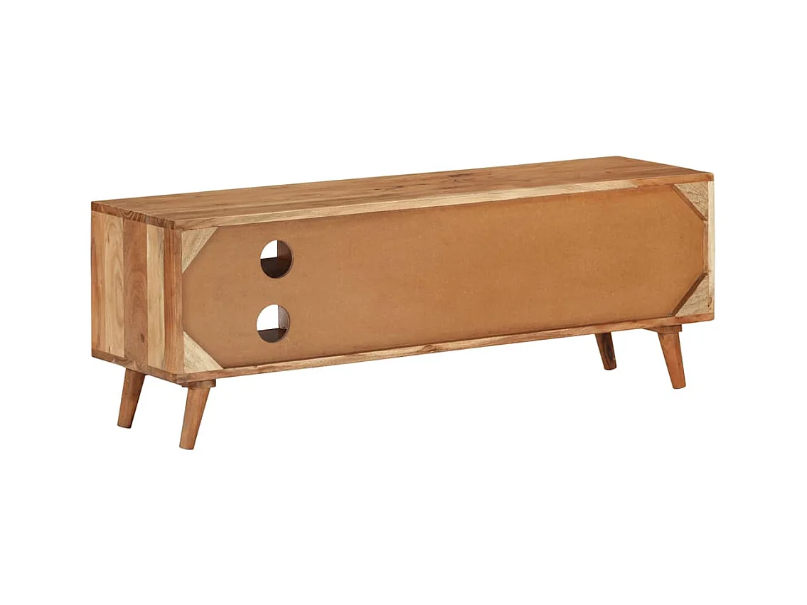 Meuble TV 112x30x40 cm bois d'acacia massif
