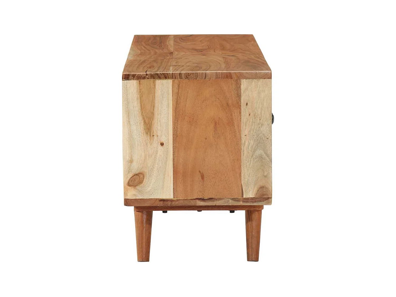 Meuble TV 112x30x40 cm bois d'acacia massif