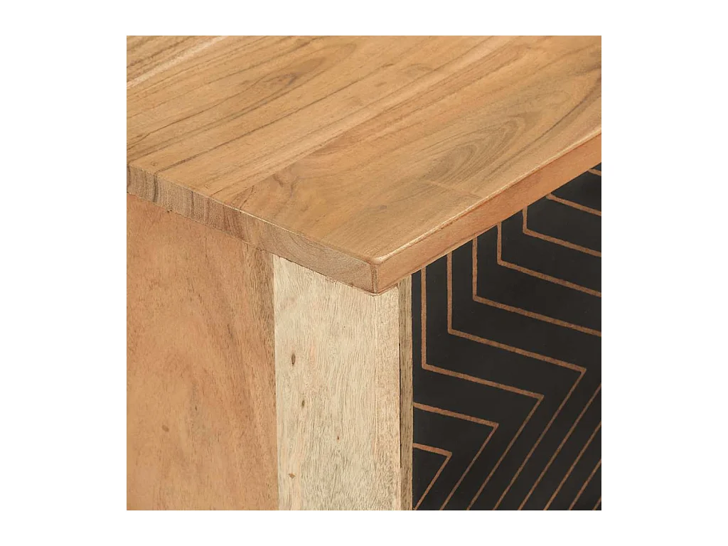 Meuble TV 112x30x40 cm bois d'acacia massif