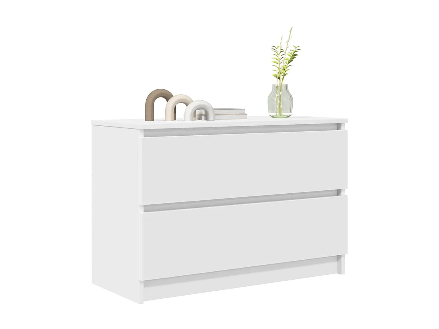 Meuble TV blanc 80x35x54 cm bois d'ingénierie